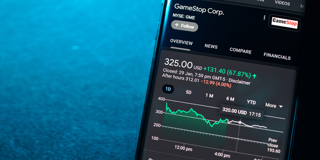Gamestop trading screen